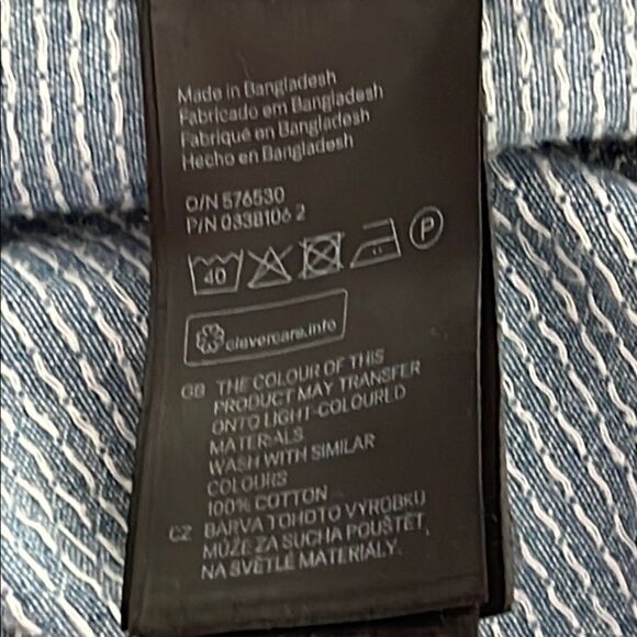 L.O.G.G Blue Denim Polka Dot Button-Up Shirt. SZ S Front Pocket Comfort & Style - Picture 9 of 9